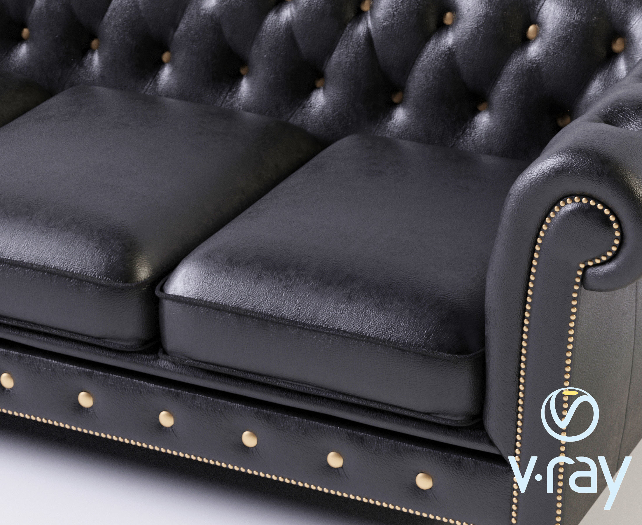 Sofa and table Low-poly 3D model_6