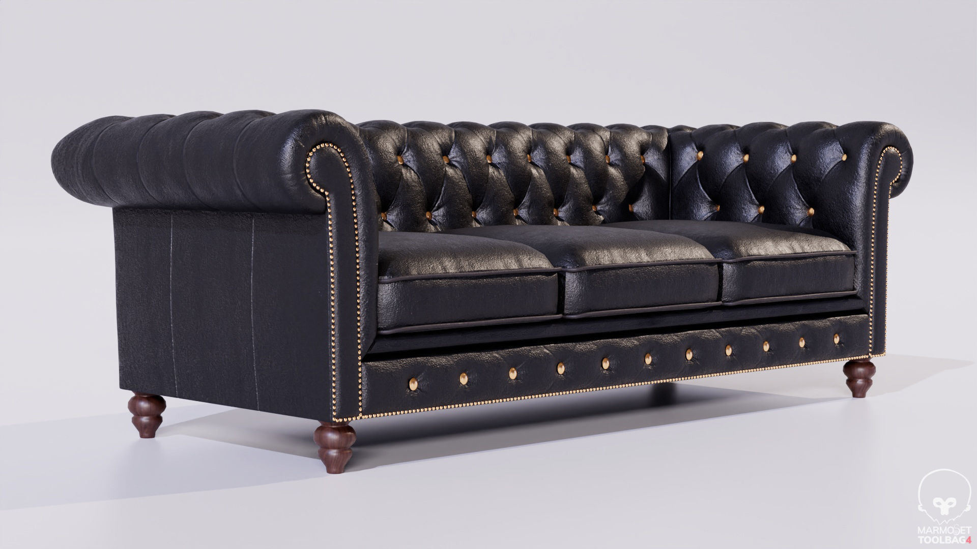 Sofa and table Low-poly 3D model_10