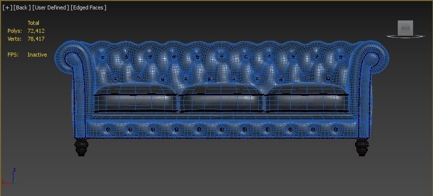 Sofa and table Low-poly 3D model_13