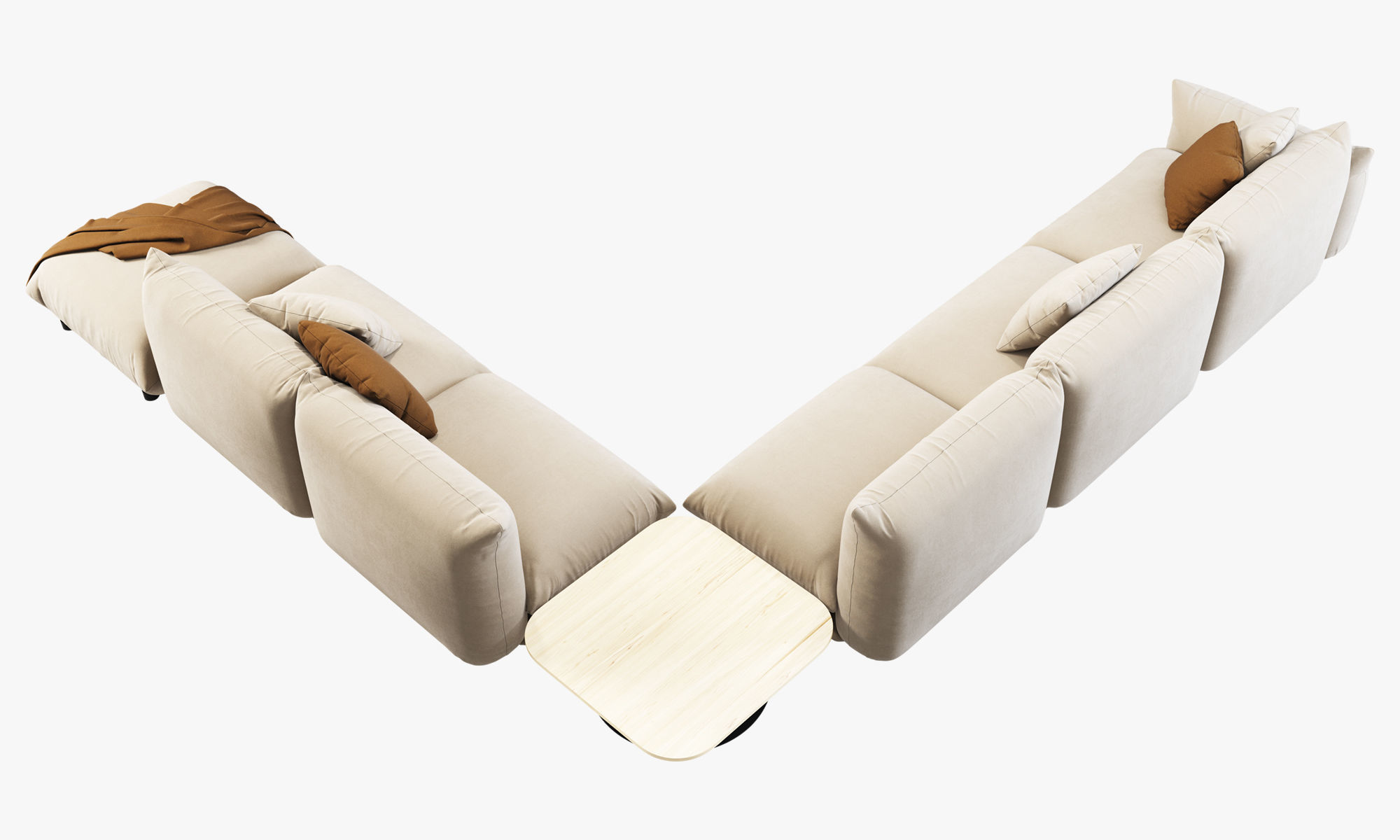 Marenco system sofa by Arflex 3D model_3