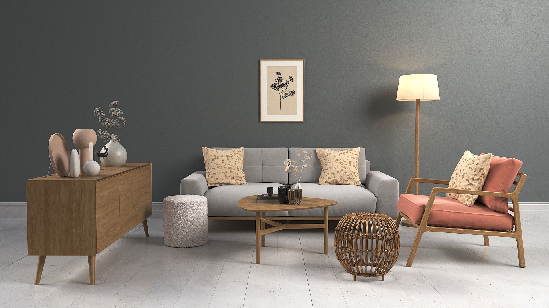 Archmodels vol 272 for c4d - modern furniture sets 3D model_9