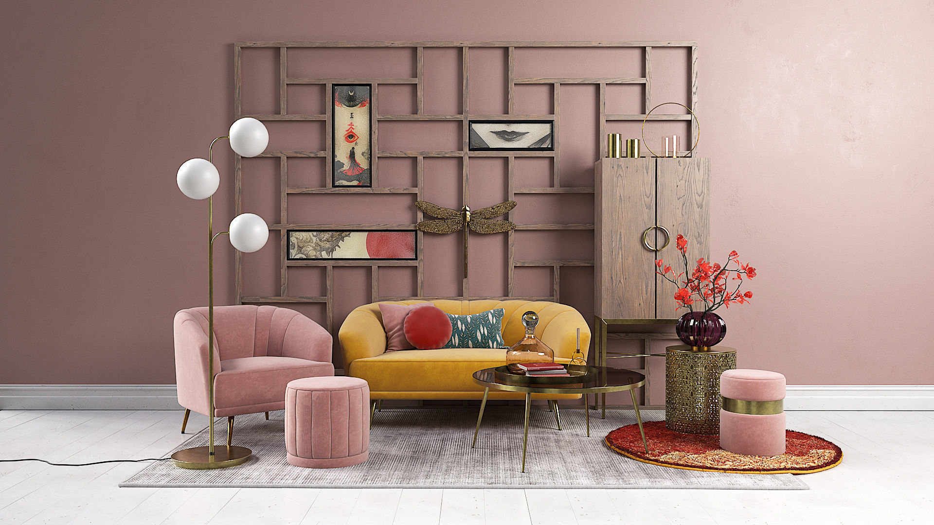 Archmodels vol 272 for c4d - modern furniture sets 3D model_4