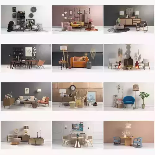 Archmodels vol 272 for c4d - modern furniture sets 3D model