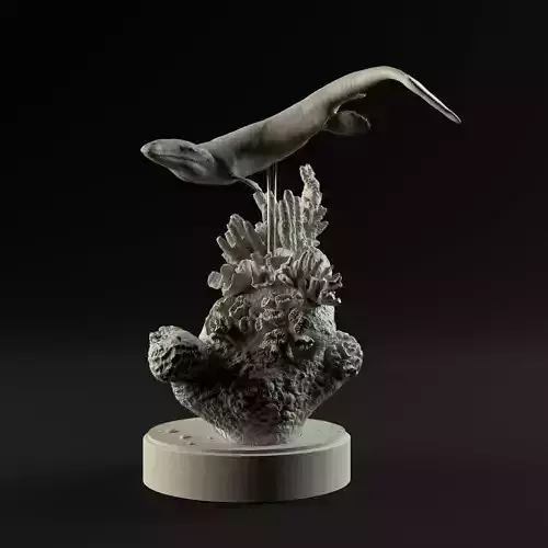 Dakosaurus turning 1-35 scale pre-supported