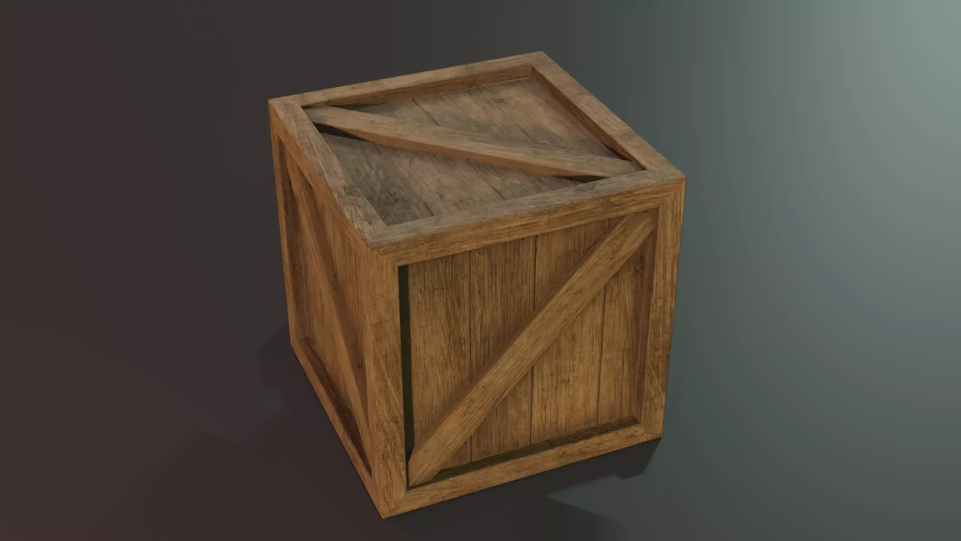 Woodbox Free low-poly 3D model_0
