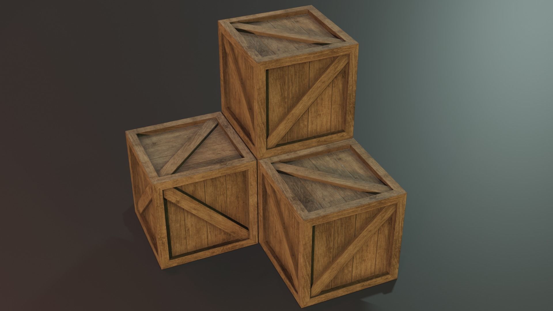 Woodbox Free low-poly 3D model_3