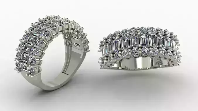 Radiant and round cut diamond