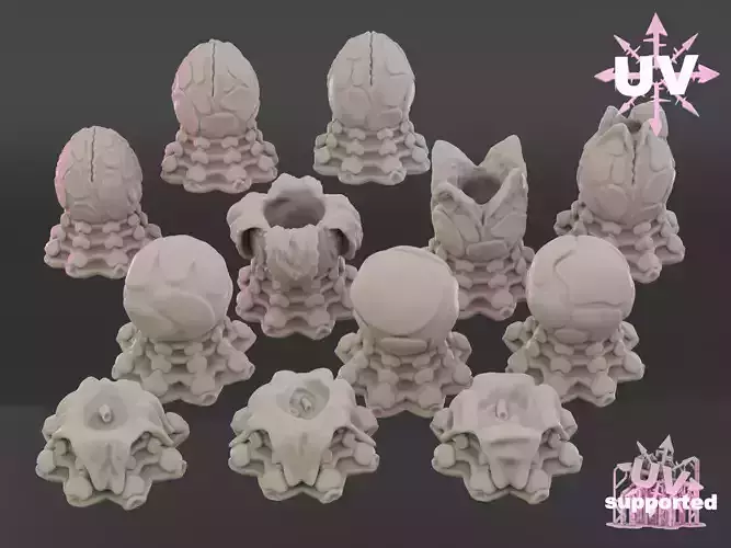 space bugs eggs 3D print model