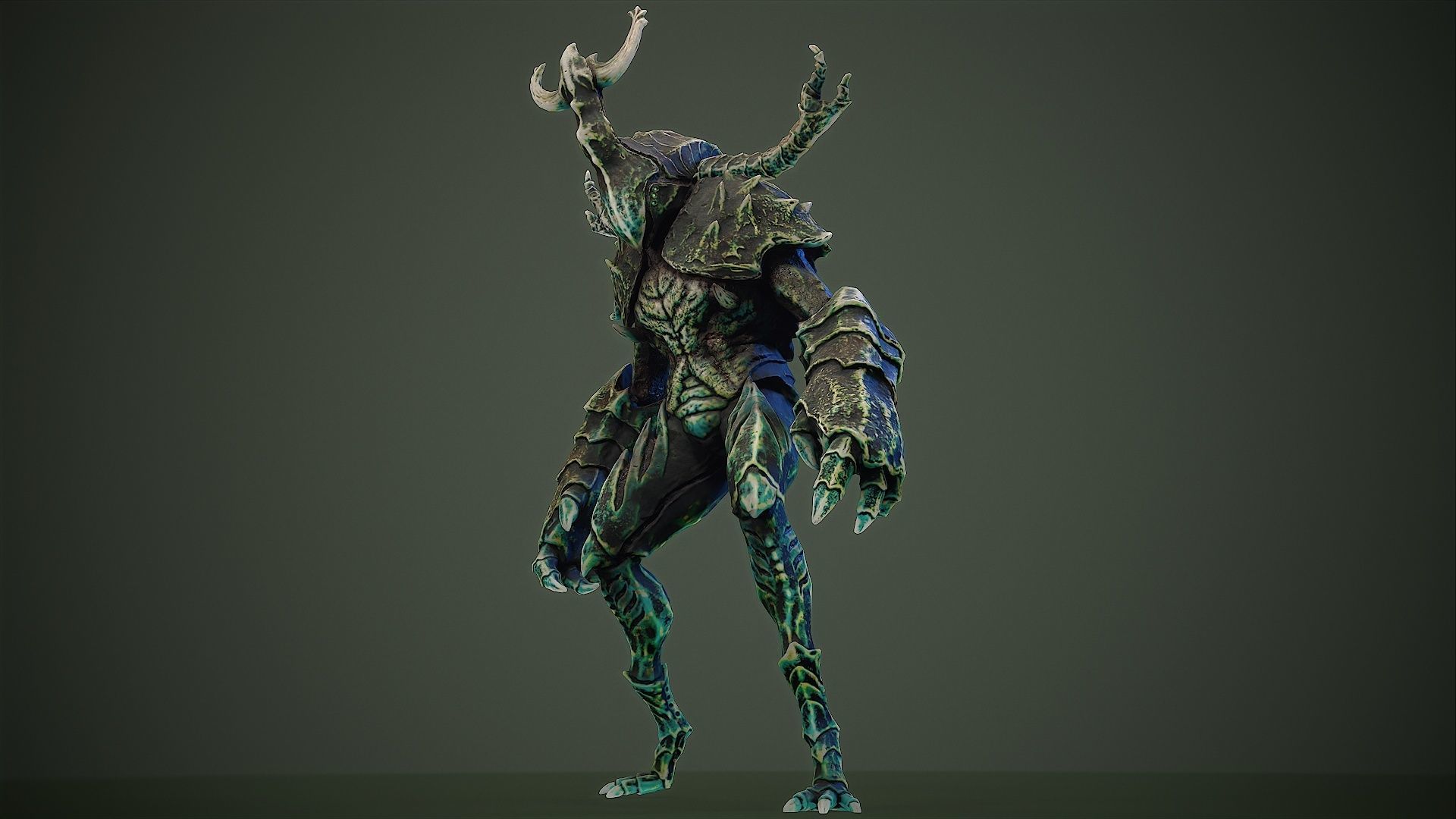 Armored Beetle 02 Low-poly 3D model_8