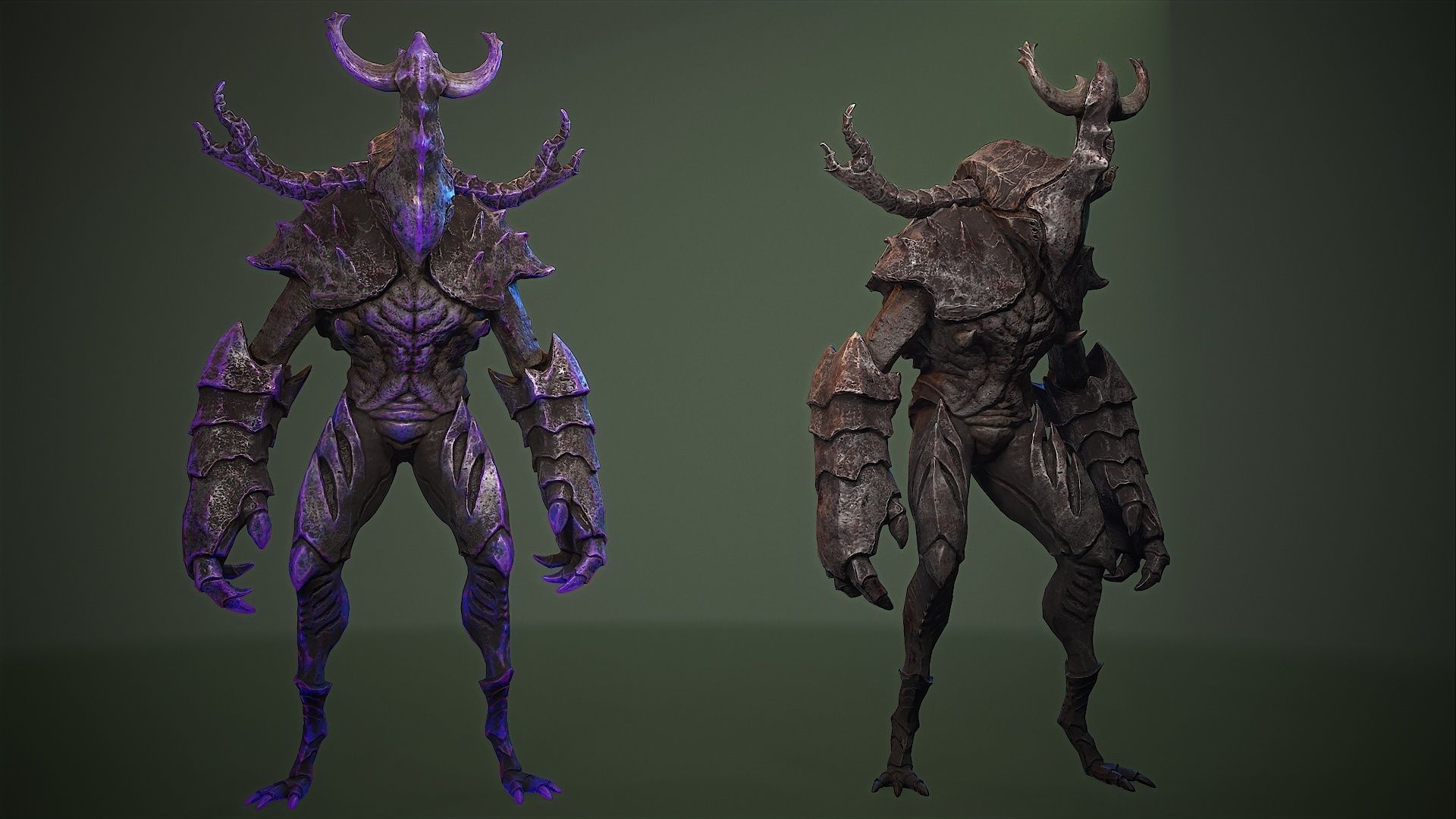 Armored Beetle 02 Low-poly 3D model_12