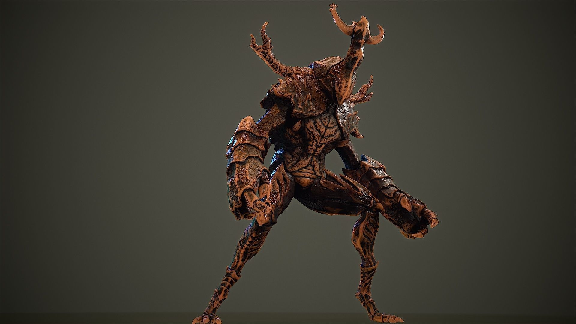 Armored Beetle 02 Low-poly 3D model_10