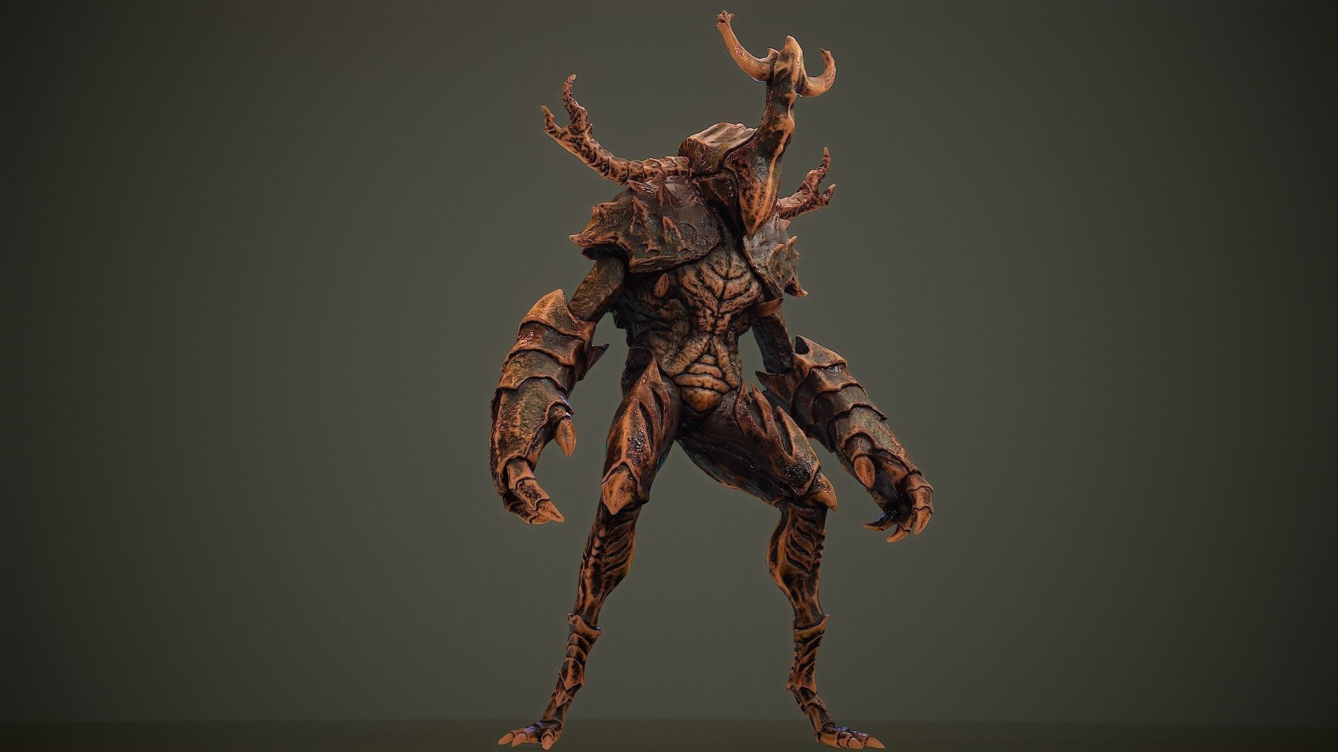 Armored Beetle 02 Low-poly 3D model_9