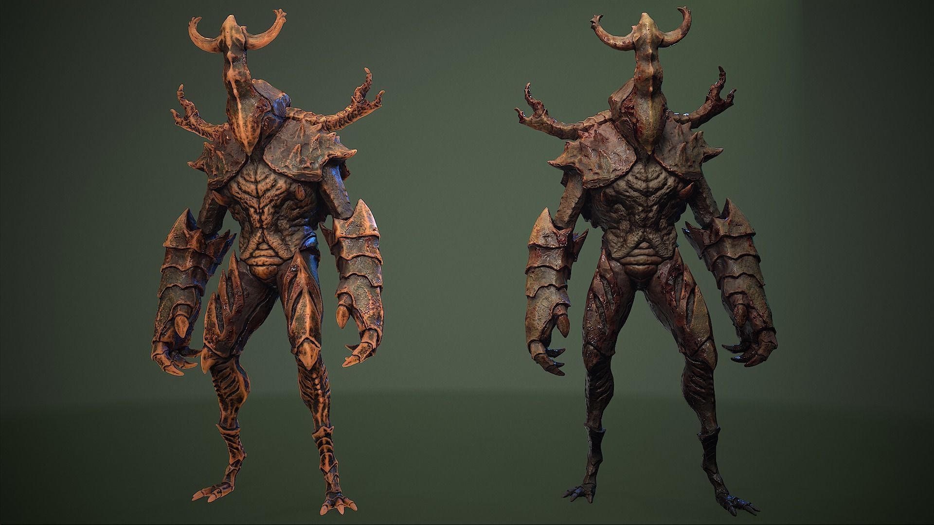 Armored Beetle 02 Low-poly 3D model_7