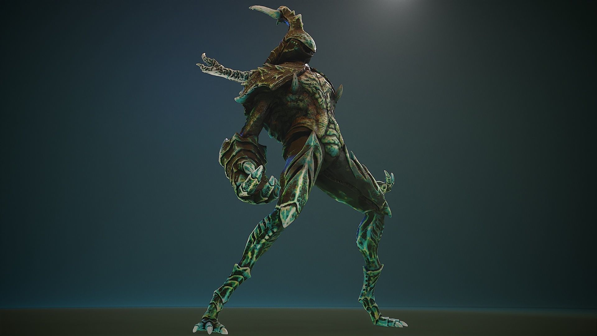 Armored Beetle 02 Low-poly 3D model_5