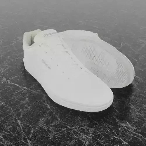REEBOK 3D SHOES - WHITE - CLASSIC  Low-poly 3D model