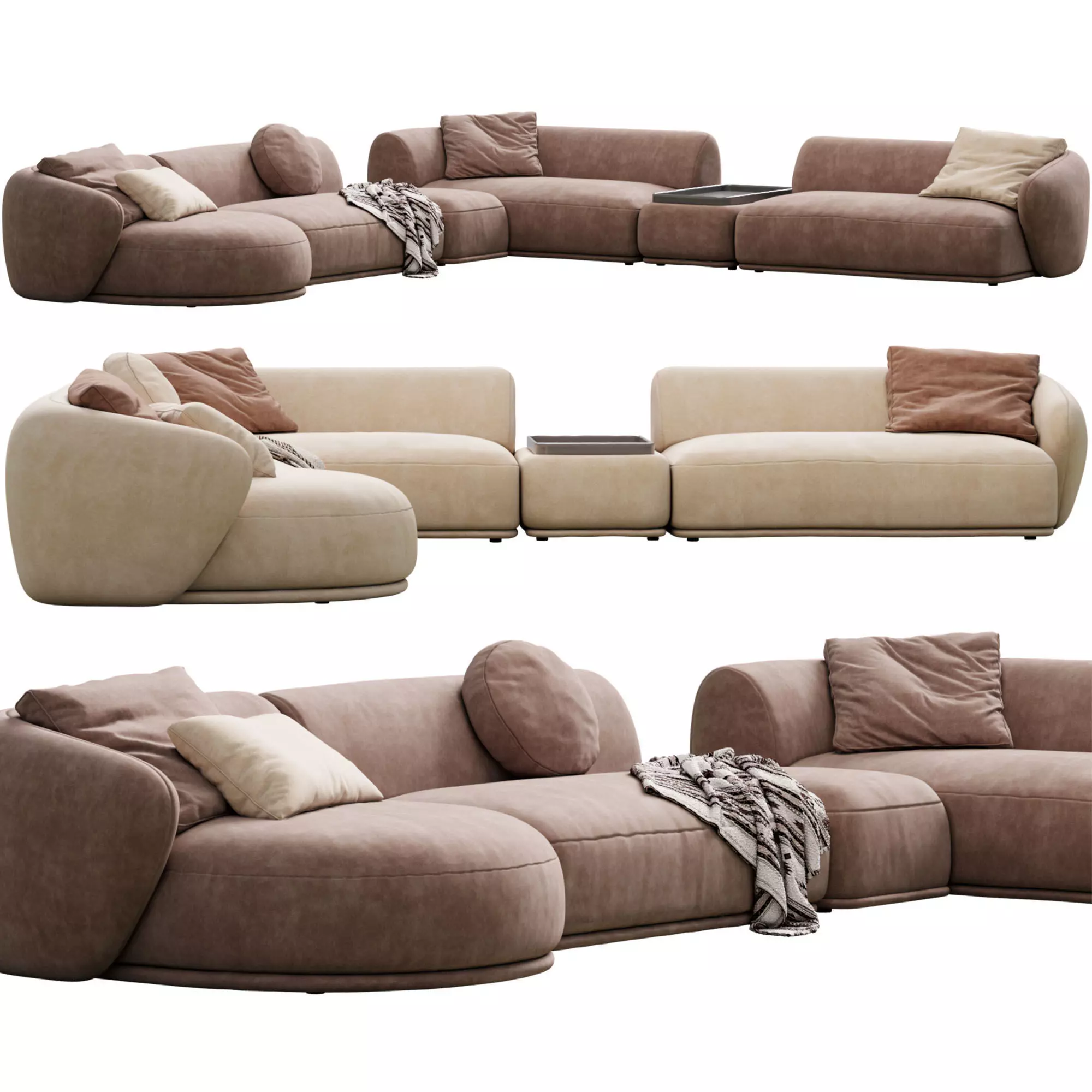 Sofa Rene By Meridiani 3D model_0