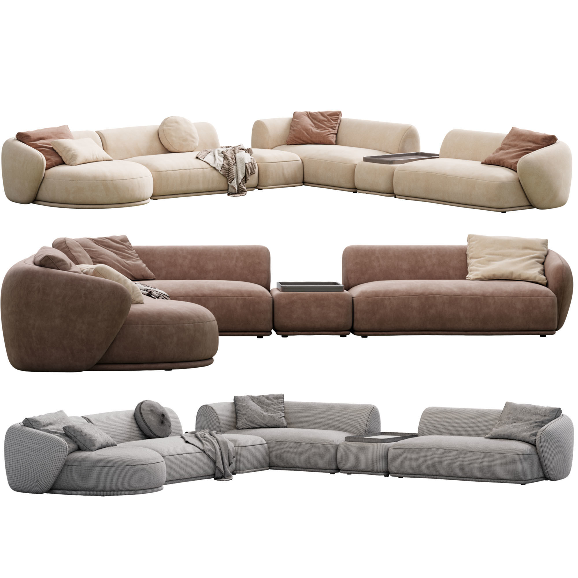 Sofa Rene By Meridiani 3D model_2