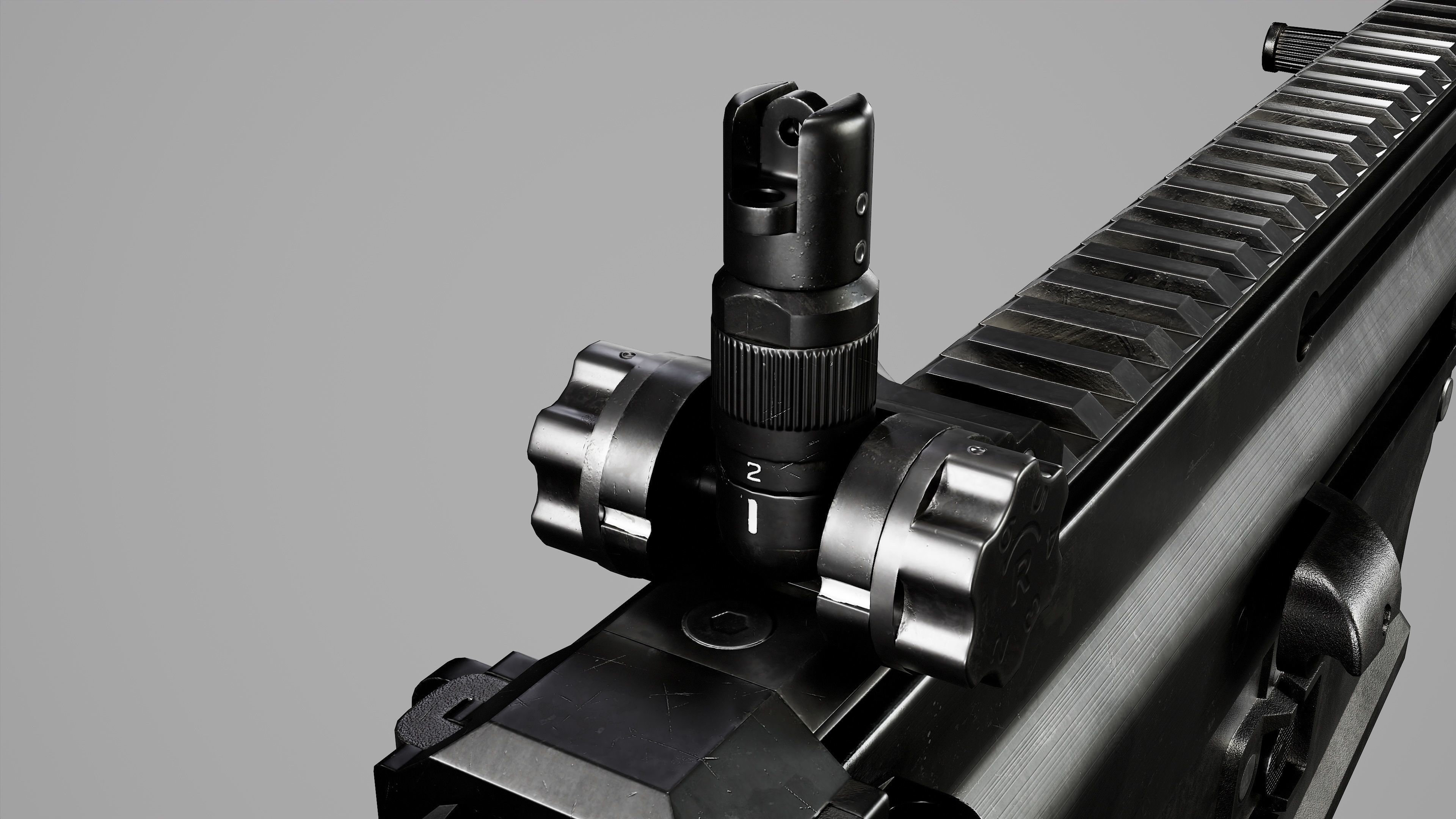 FN SCAR-H Low-poly 3D model_13