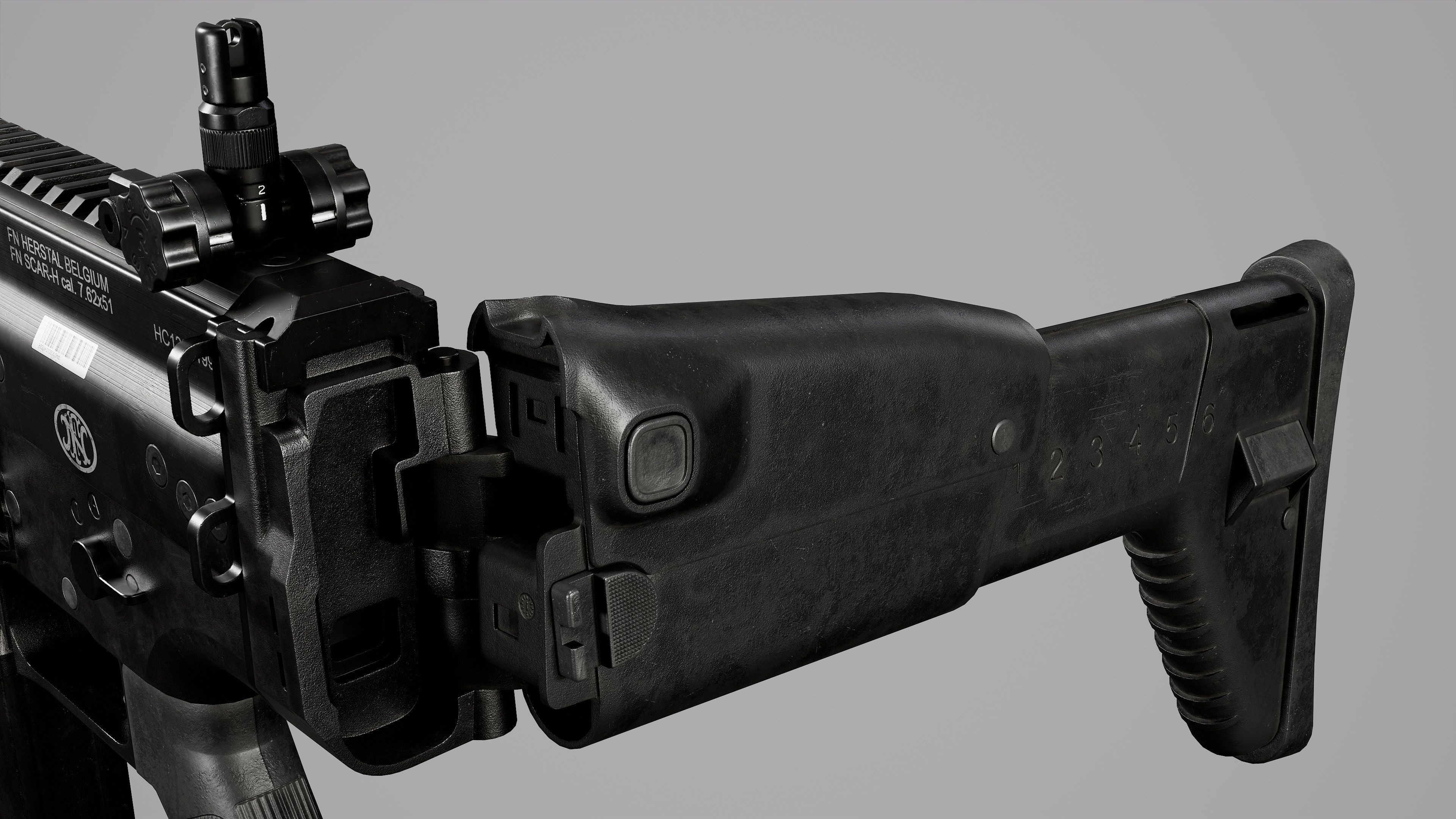 FN SCAR-H Body Kit Low-poly 3D model_15