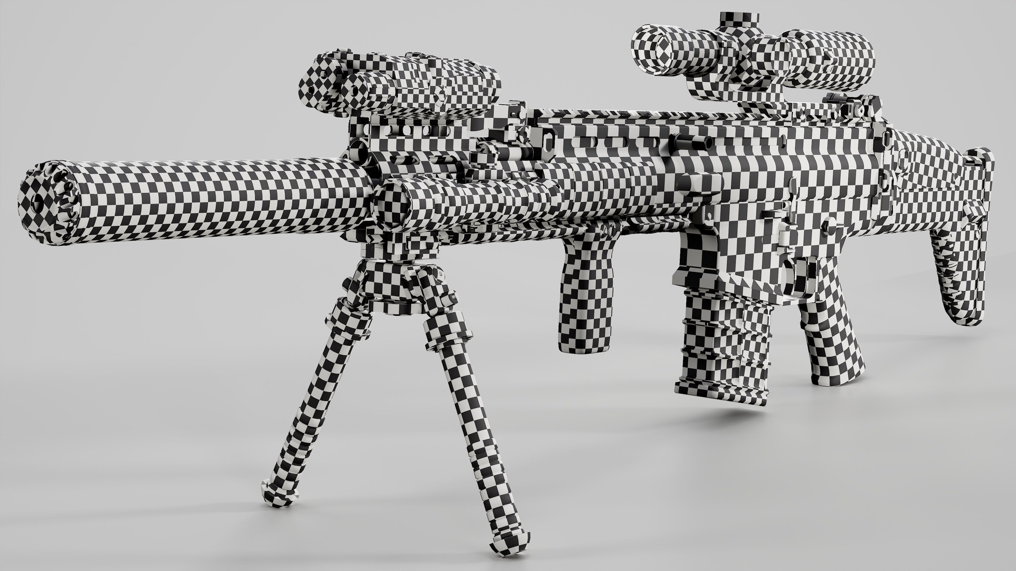 FN SCAR-H Body Kit Low-poly 3D model_31