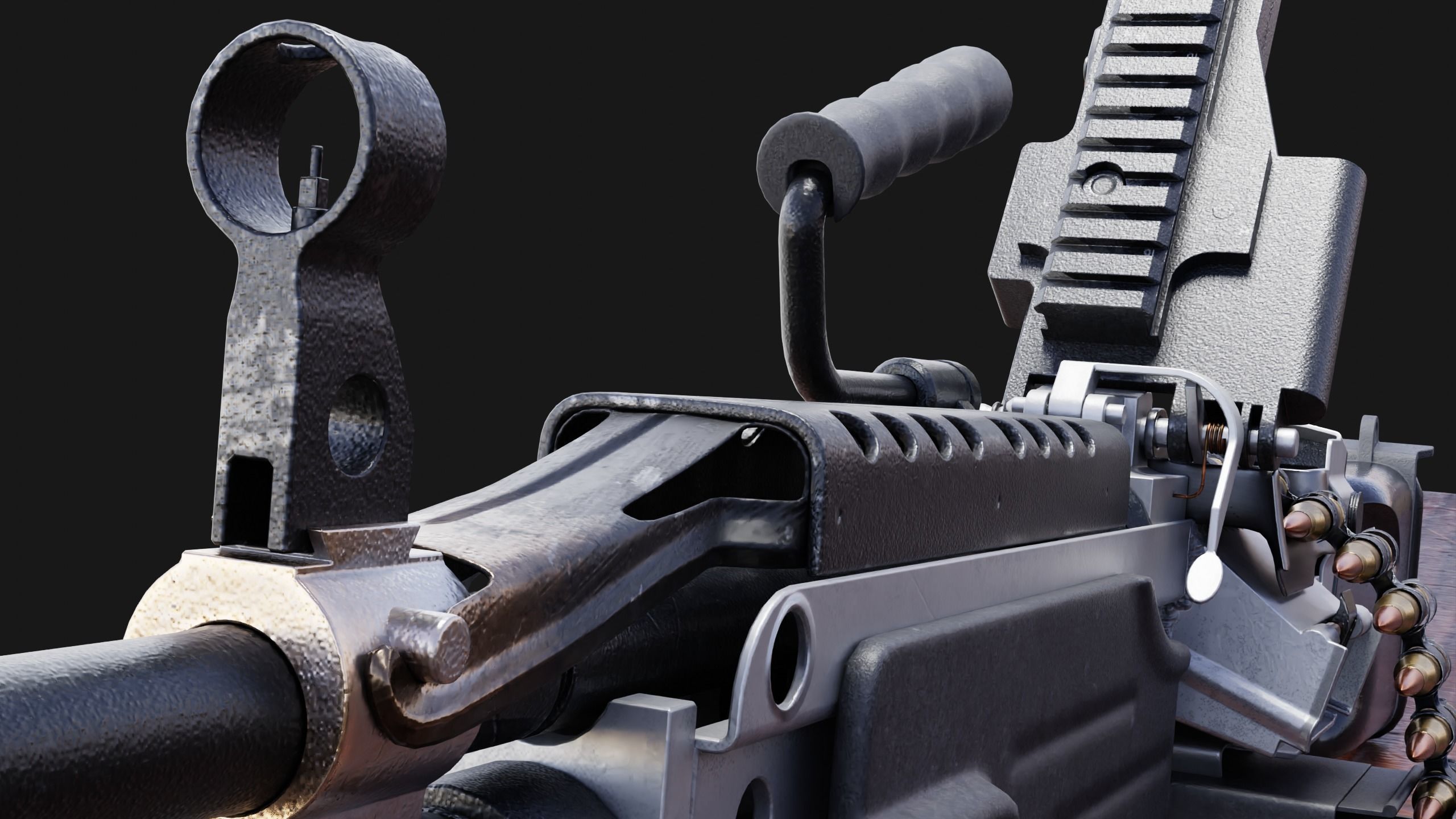 M249 Saw Low-poly 3D model_6