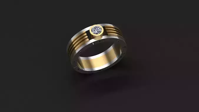  Baraka Gold Ring 3D print model