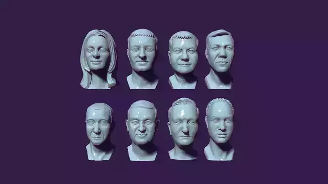 RANDOM FACES 3D print model