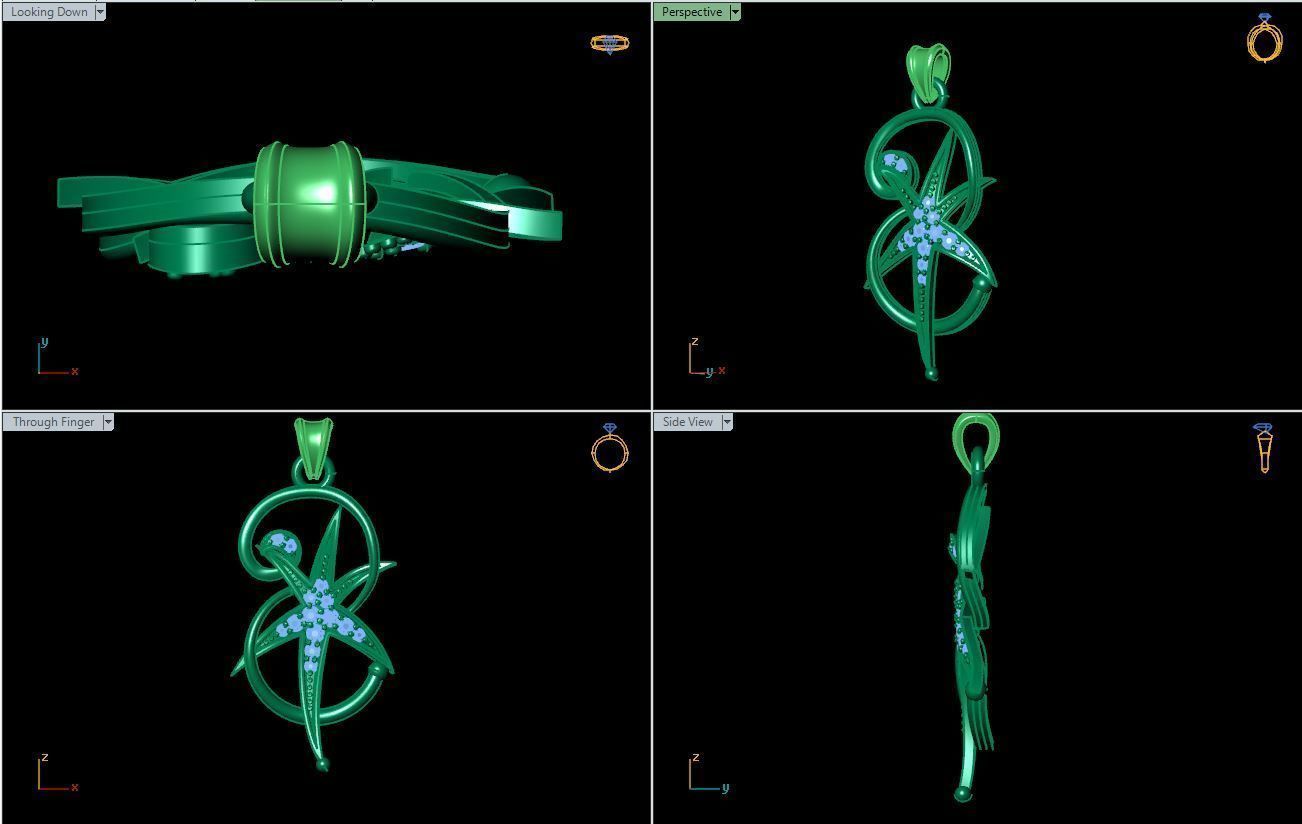 Star Pendant 3D print model_6