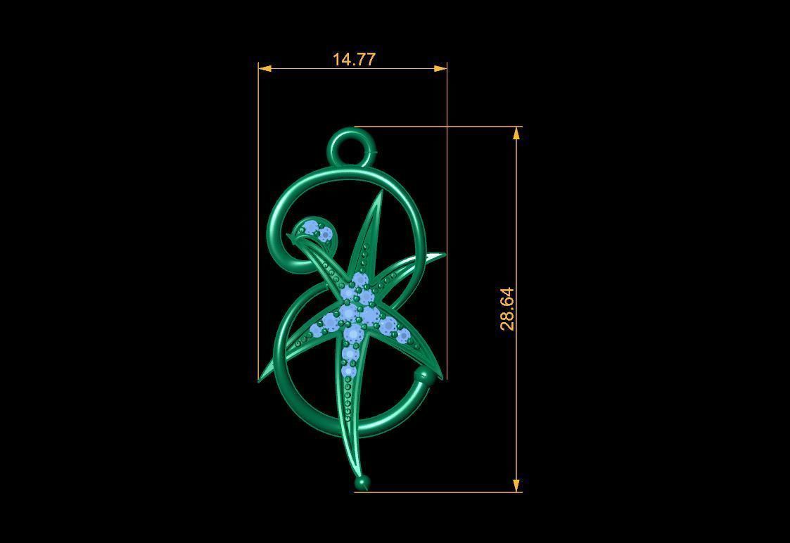 Star Pendant 3D print model_5