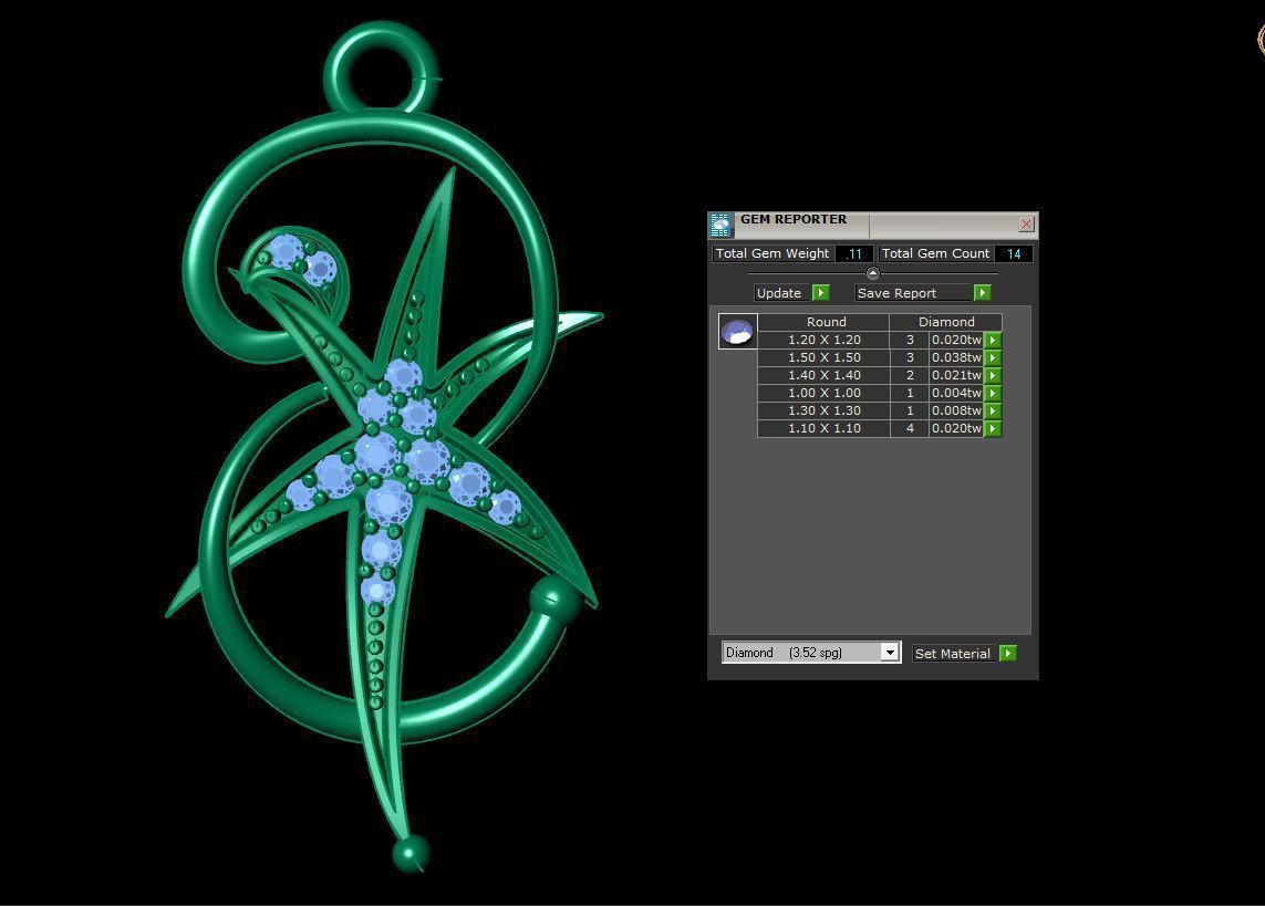 Star Pendant 3D print model_4