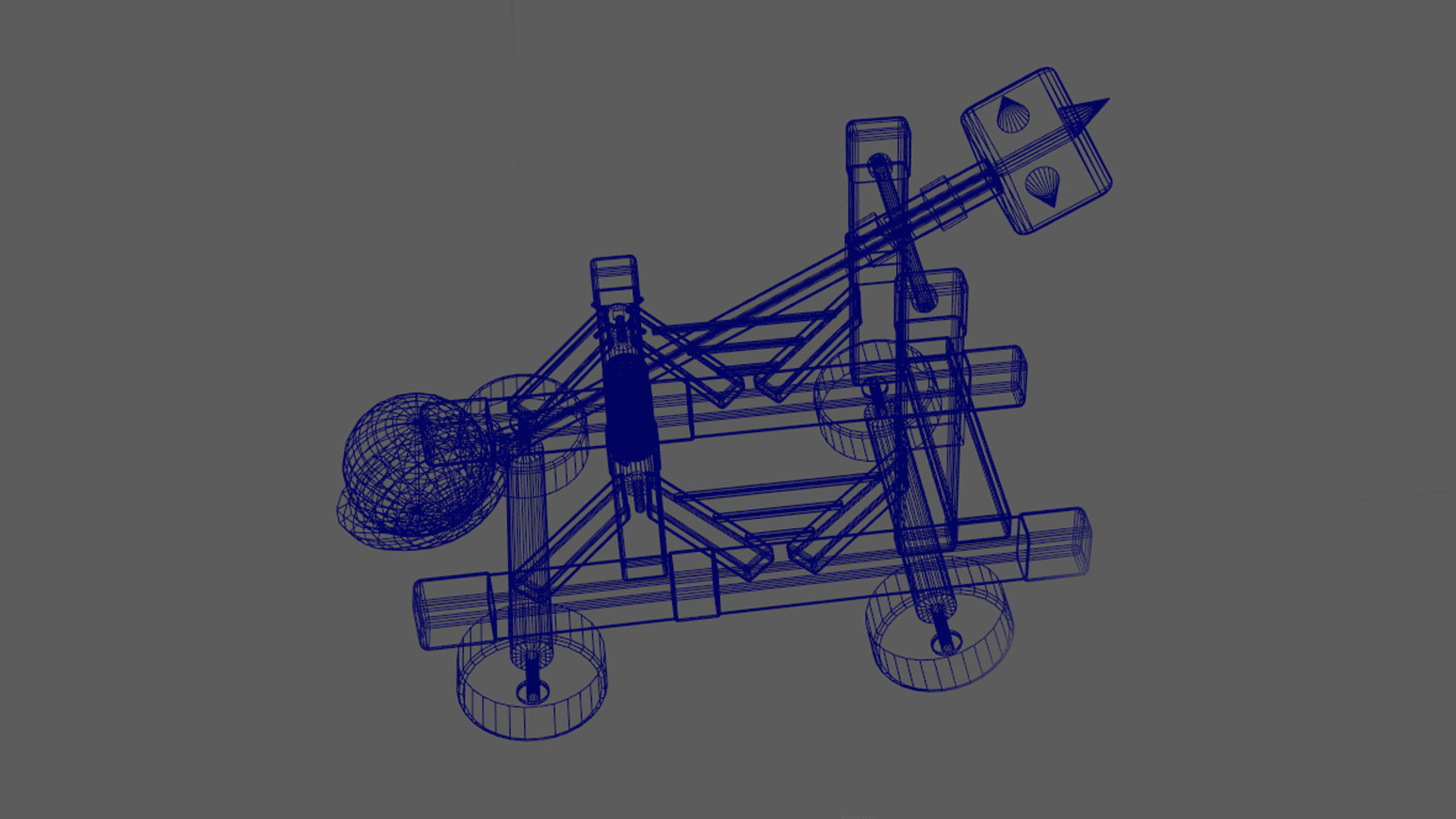 Medieval Catapult 3D model_9