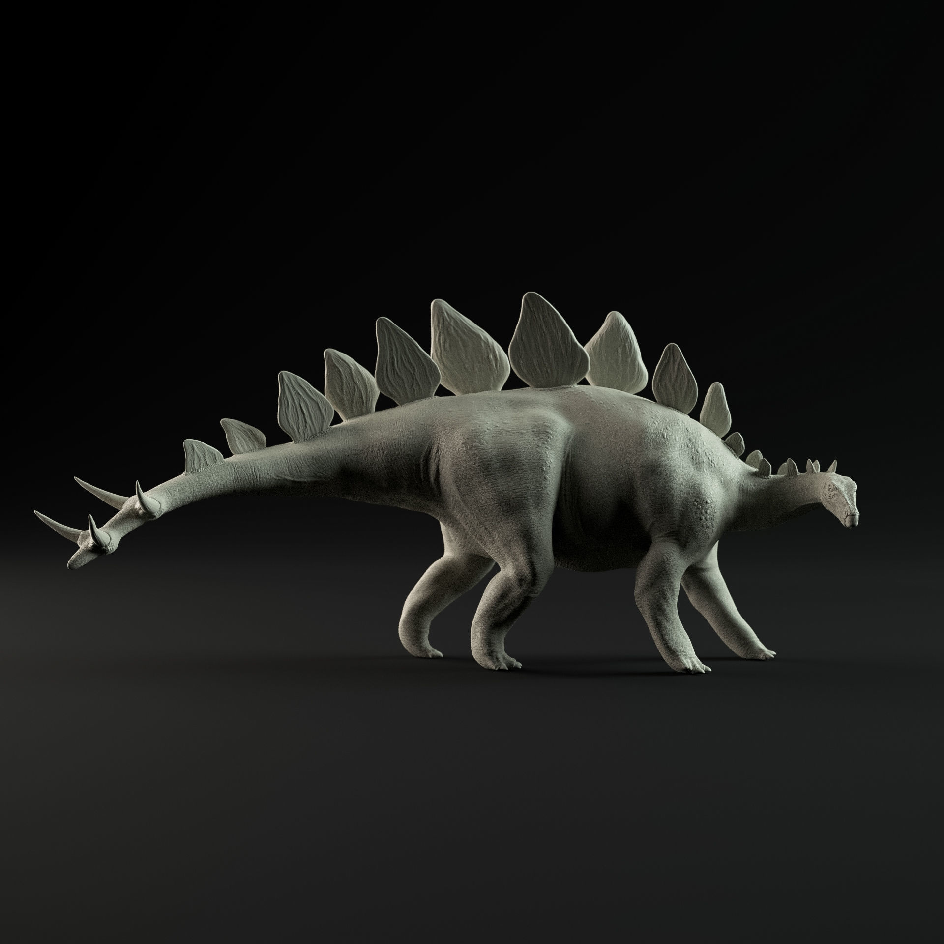 Stegosaurus walking 1-35 scale pre-supported 3D print model_2