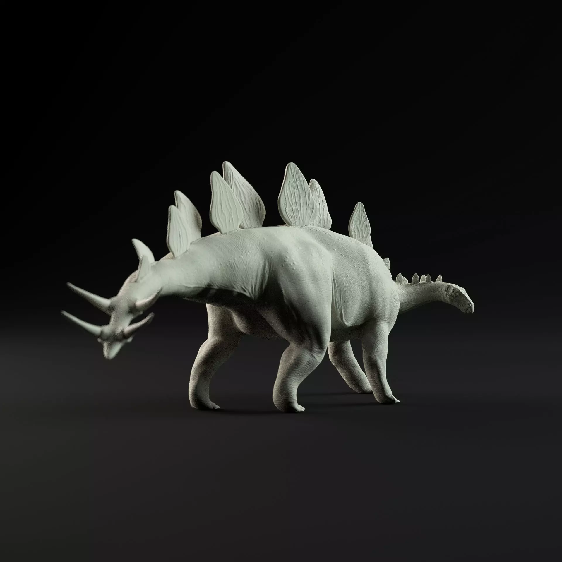 Stegosaurus walking 1-35 scale pre-supported 3D print model_0