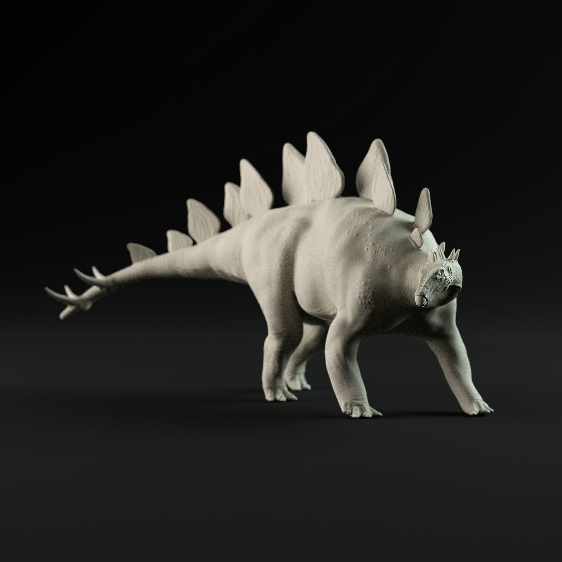 Stegosaurus walking 1-35 scale pre-supported 3D print model_1