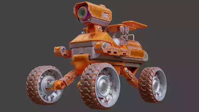 Mars Curiosity Rover Low-poly 3D model