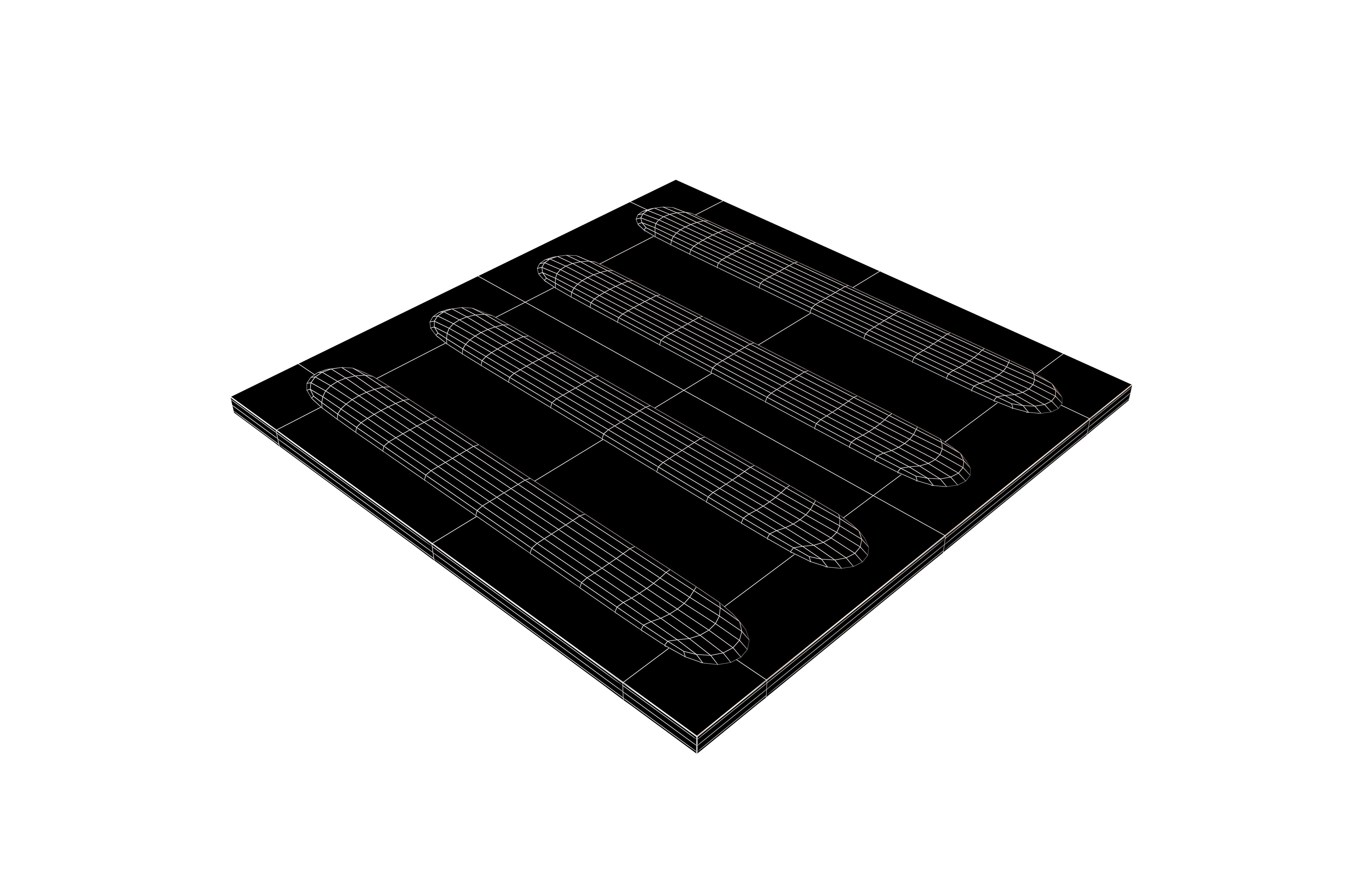 Blind Indicator Tactile Paving Tiles v2 003 Low-poly 3D model_4
