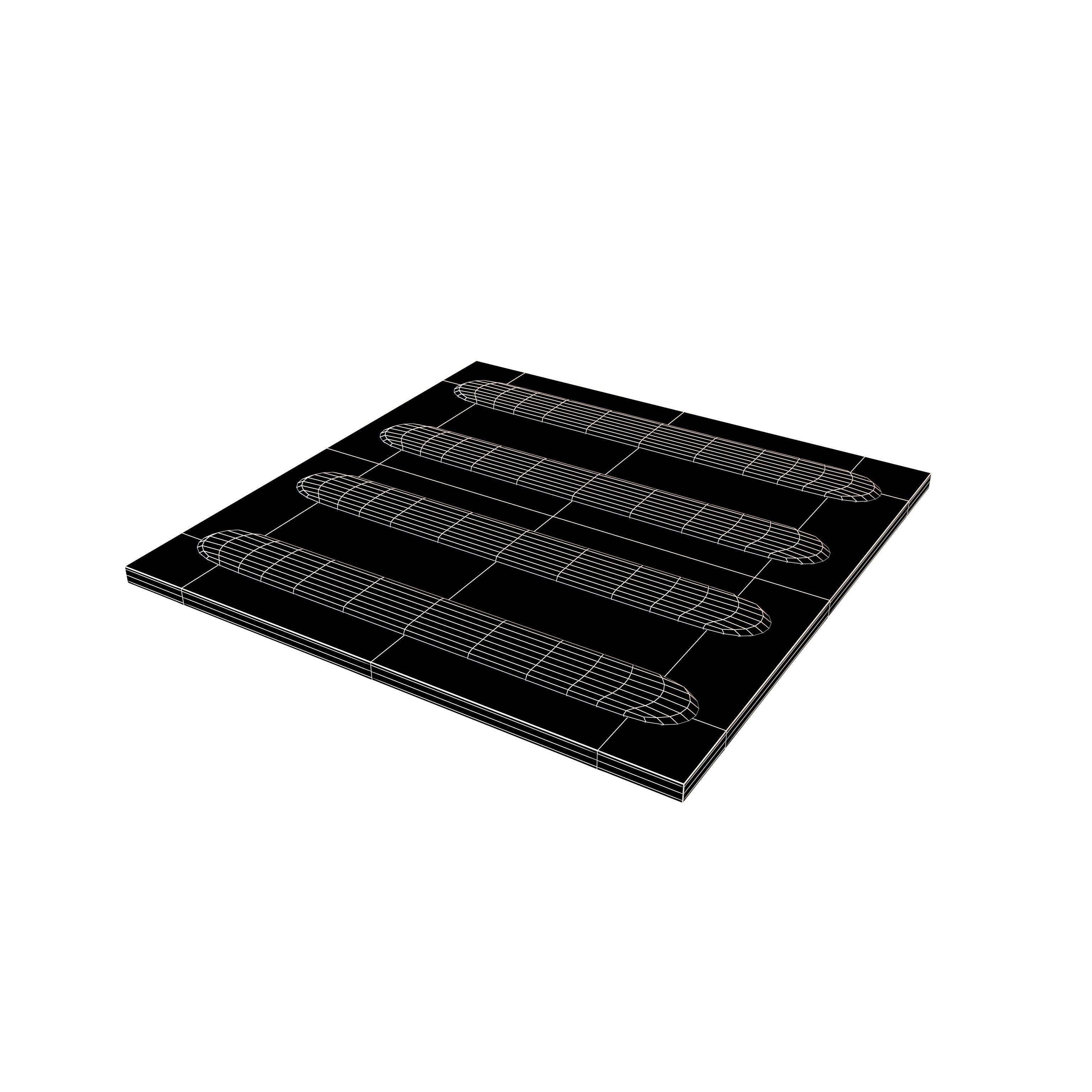 Blind Indicator Tactile Paving Tiles v2 005 Low-poly 3D model_5