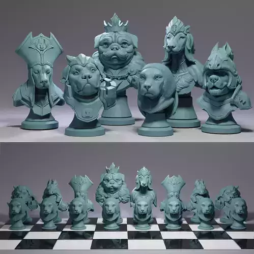 Chess of dog Free 3D print model