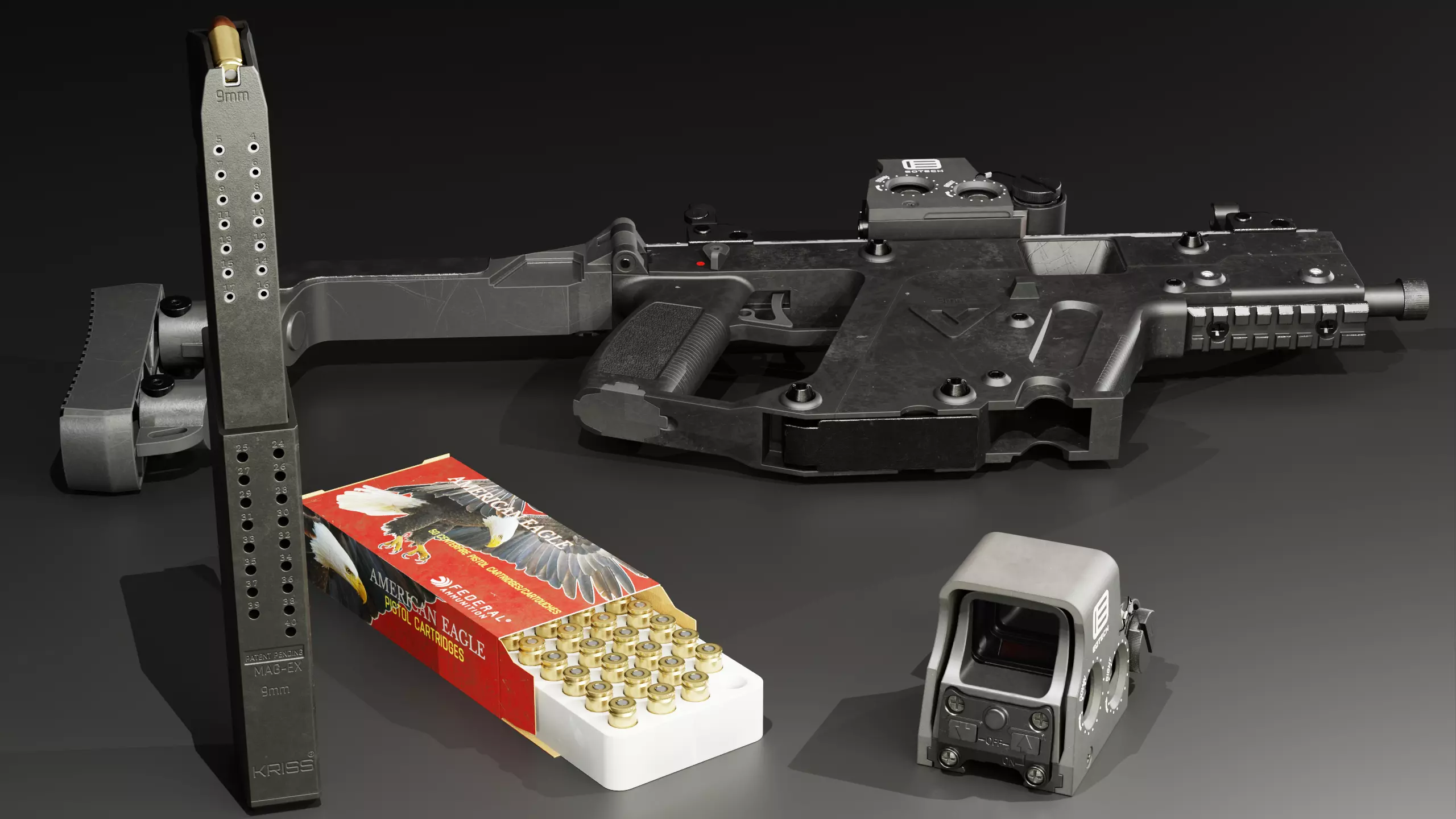 KRISS VECTOR Low-poly 3D model_0