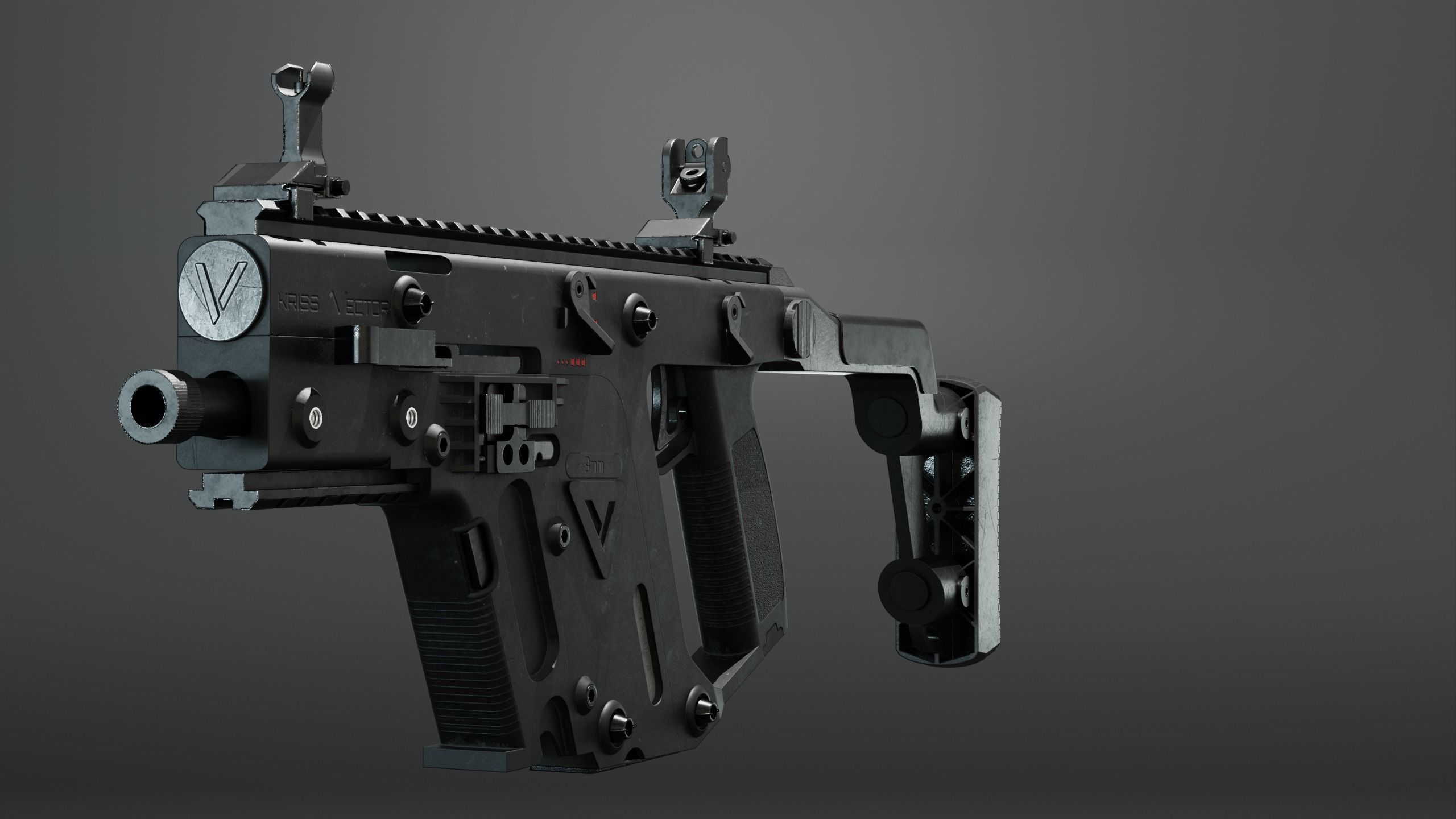 KRISS VECTOR Low-poly 3D model_7