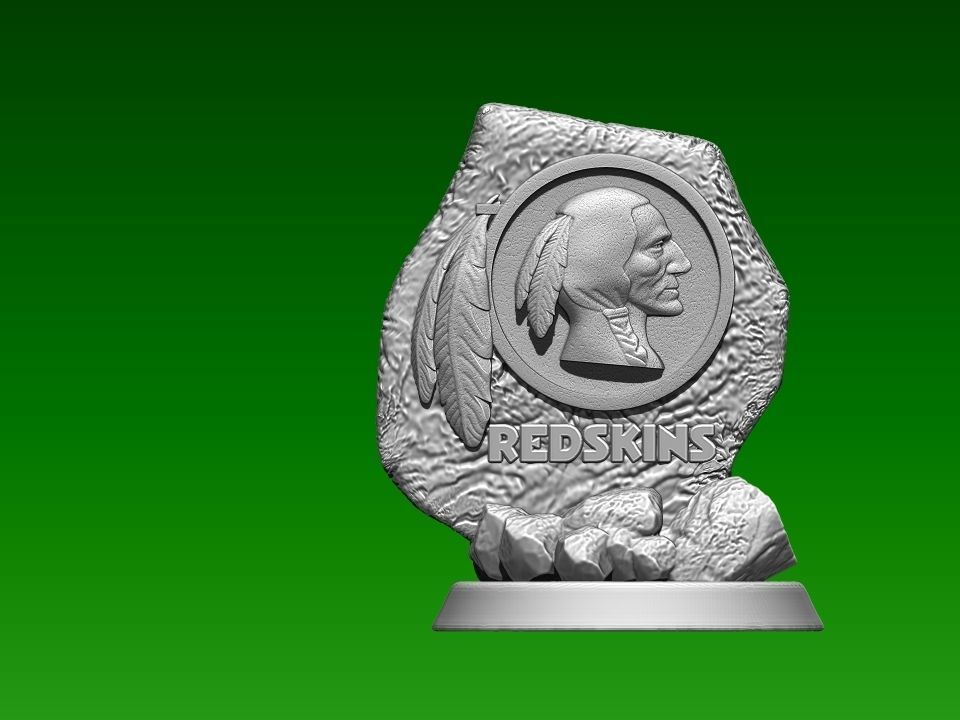 NFL - Washington Redskins Statude Decor - CNC wood - 3d print 3D print model_3