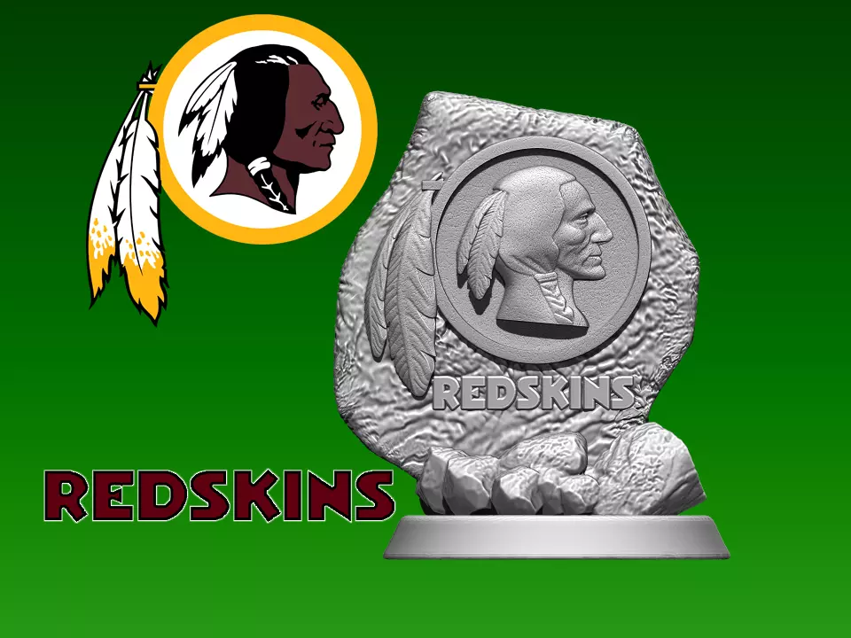 NFL - Washington Redskins Statude Decor - CNC wood - 3d print 3D print model_0