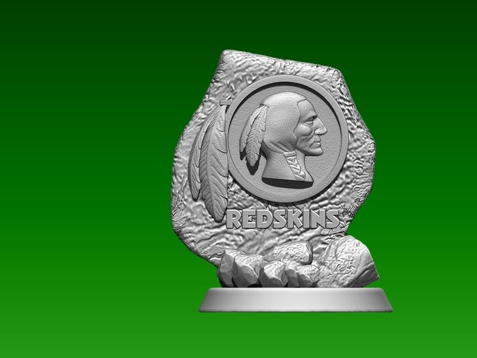 NFL - Washington Redskins Statude Decor - CNC wood - 3d print 3D print model_4