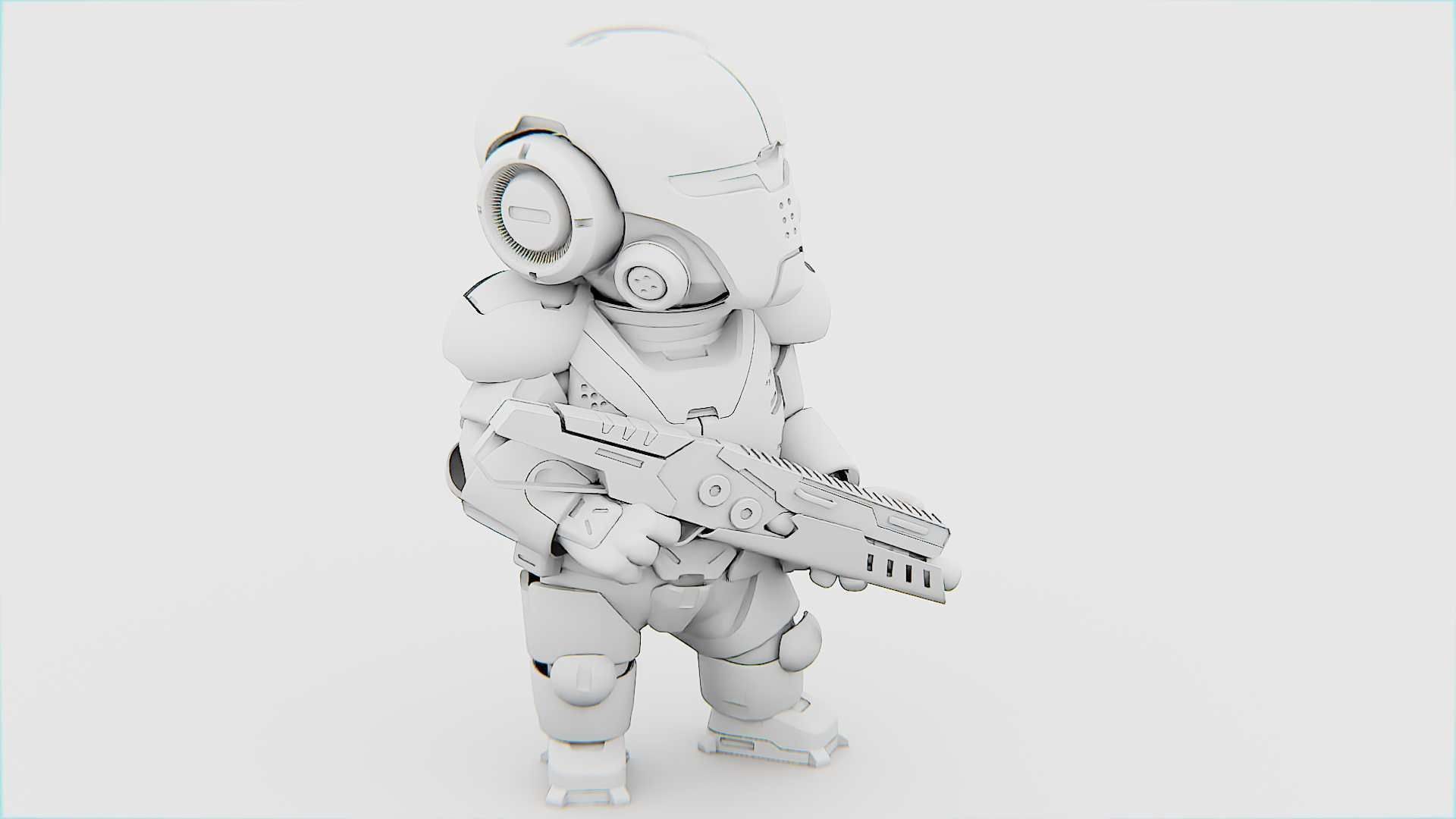 TOON TROOPER ELIOT RIGGED 3D model_33