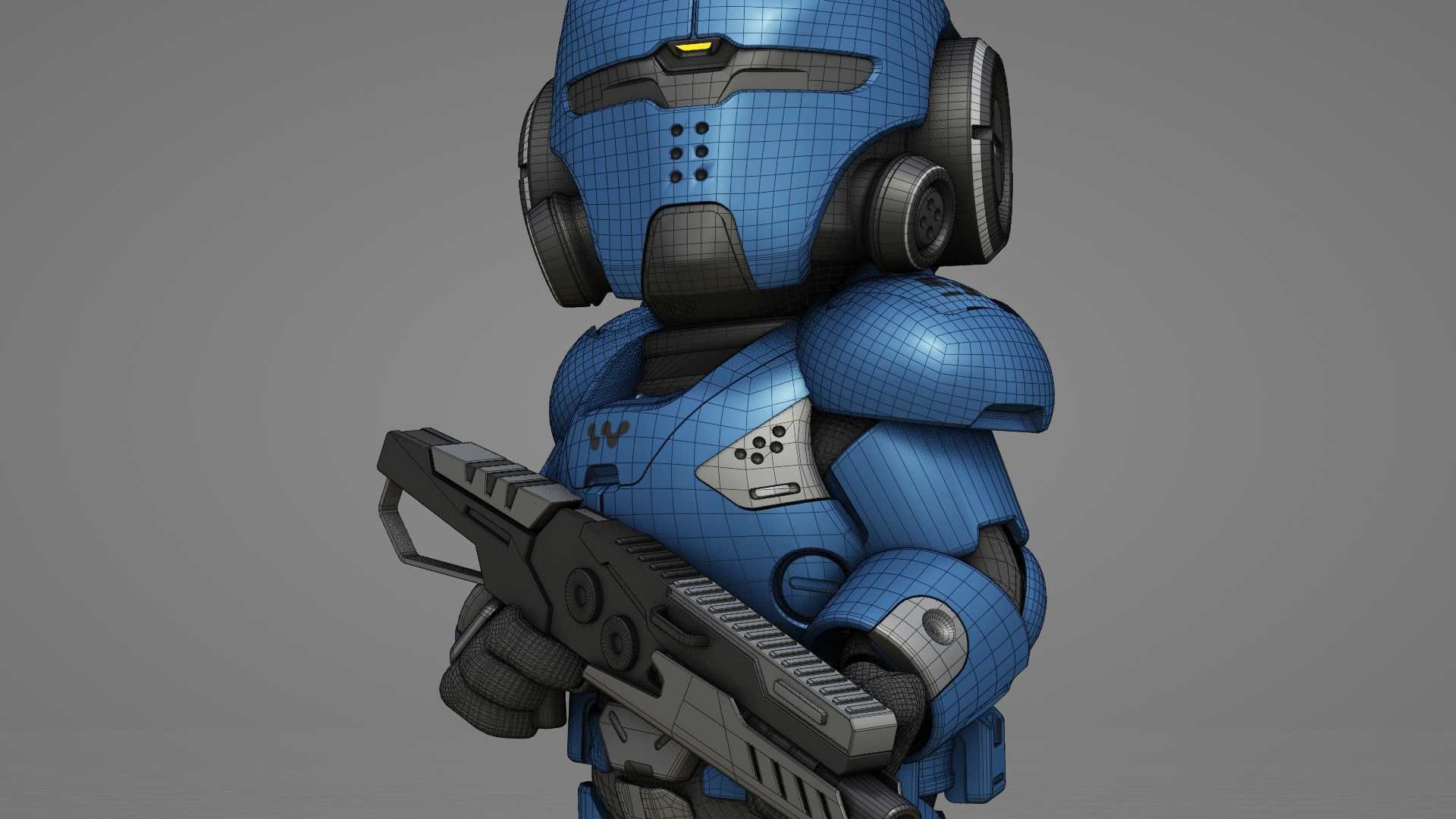 TOON TROOPER ELIOT RIGGED 3D model_36