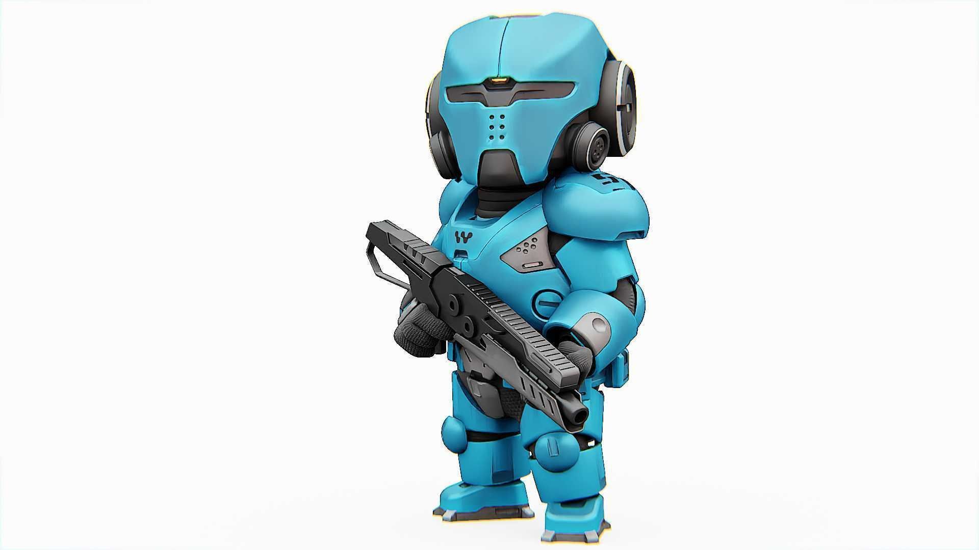 TOON TROOPER ELIOT RIGGED 3D model_3