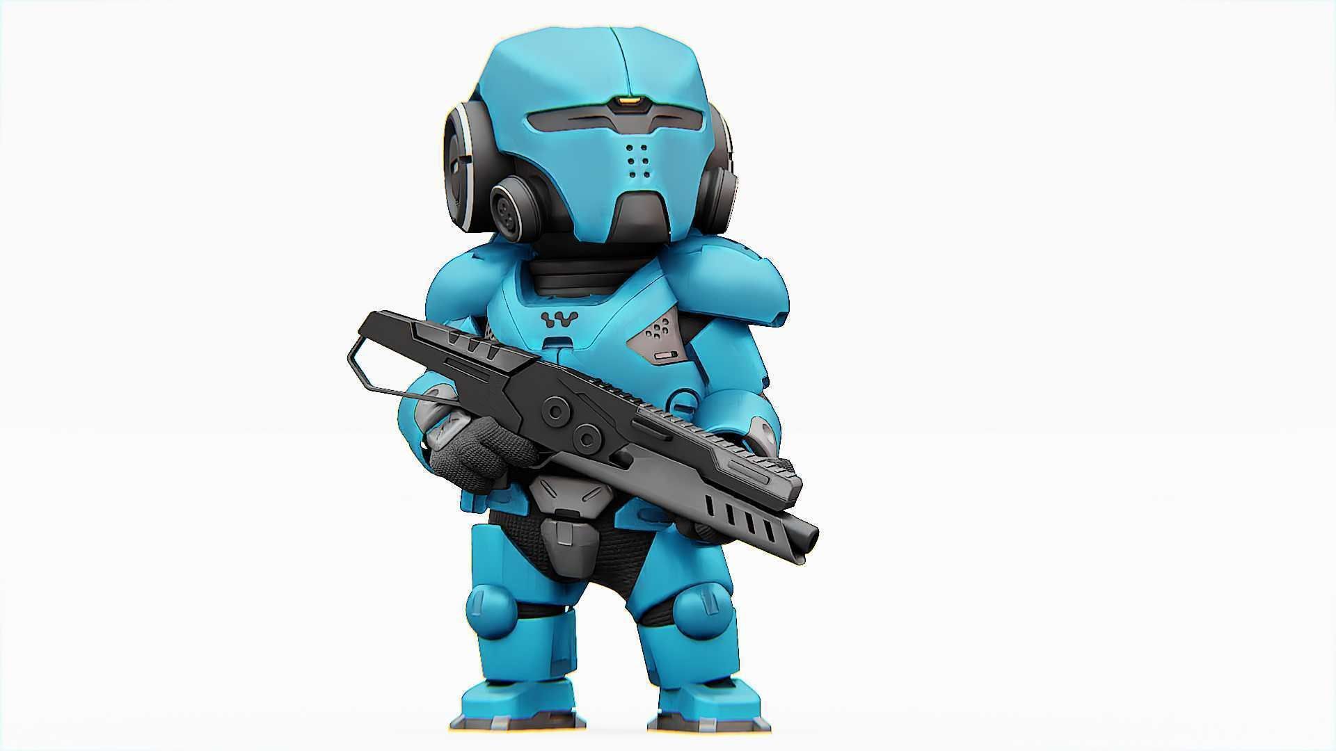 TOON TROOPER ELIOT RIGGED 3D model_1