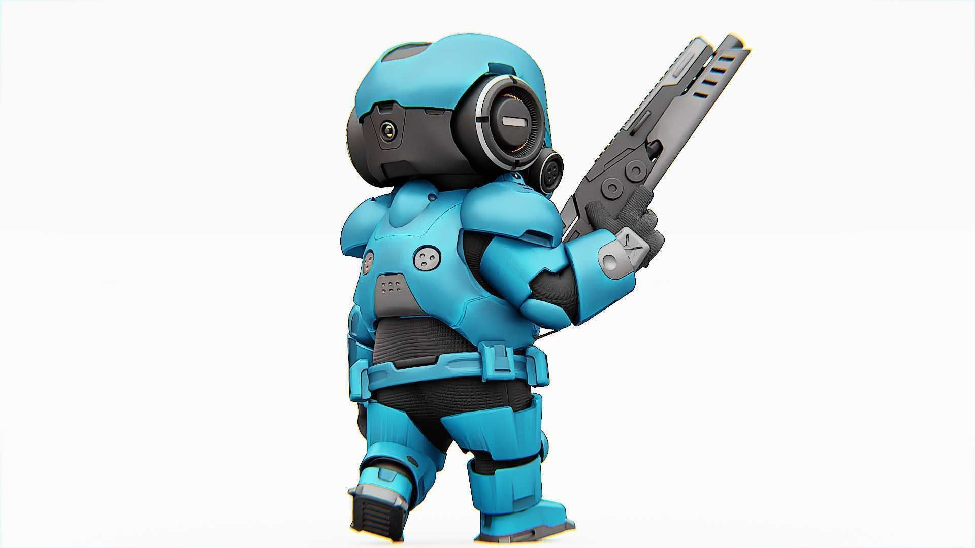 TOON TROOPER ELIOT RIGGED 3D model_25