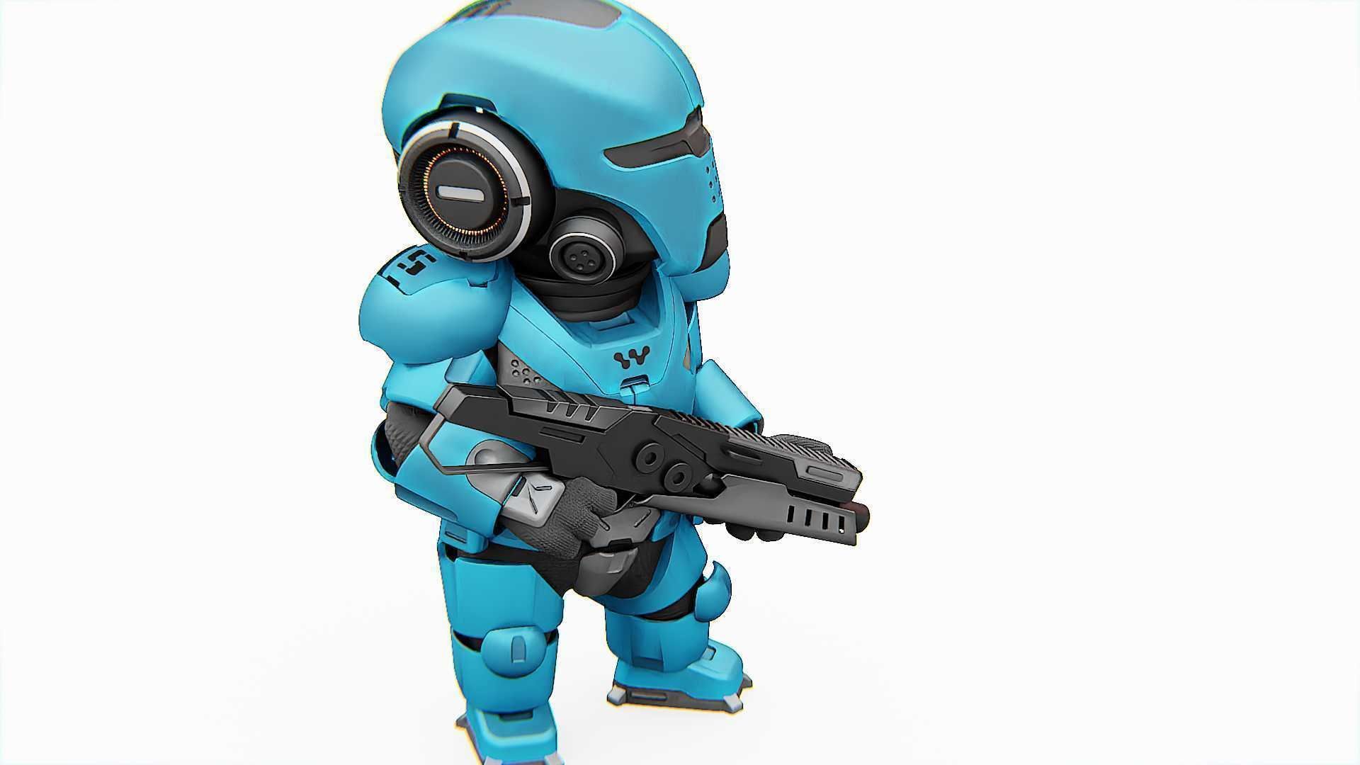 TOON TROOPER ELIOT RIGGED 3D model_15