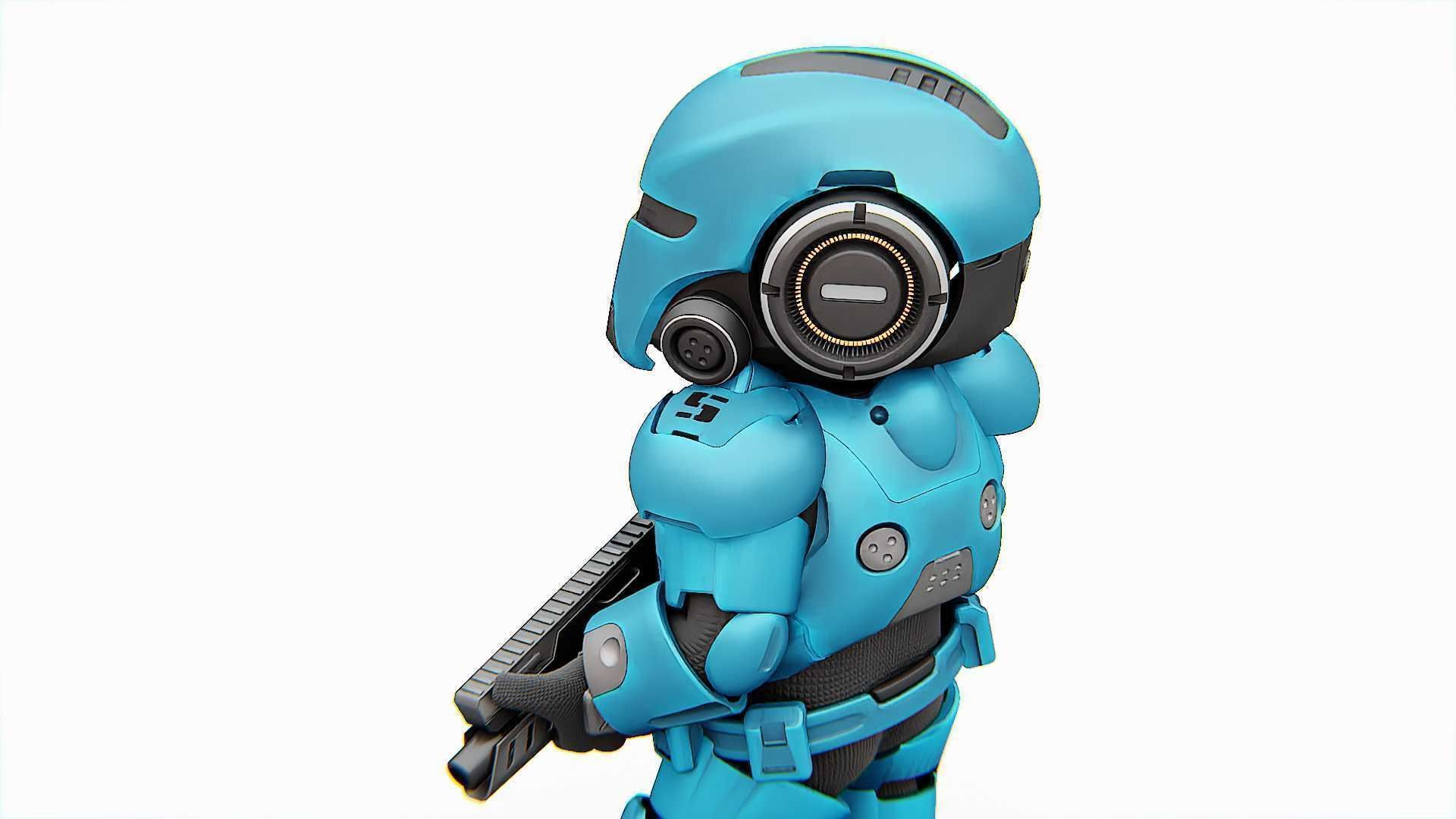 TOON TROOPER ELIOT RIGGED 3D model_13